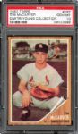 1962 TOPPS #167 TIM MCCARVER GEM MINT PSA 10 (1/2) - DMITRI YOUNG COLLECTION