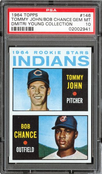 1964 TOPPS #146 TOMMY JOHN GEM MINT PSA 10 (1/2) - DMITRI YOUNG COLLECTION