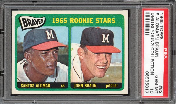 1965 TOPPS #82 SANDY ALOMAR GEM MINT PSA 10 (1/2) - DMITRI YOUNG COLLECTION
