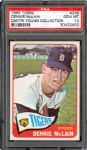 1965 TOPPS #236 DENNY MCLAIN GEM MINT PSA 10 (1/1) - DMITRI YOUNG COLLECTION