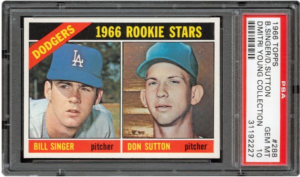 1966 TOPPS #288 DON SUTTON GEM MINT PSA 10 (1/2) - DMITRI YOUNG COLLECTION