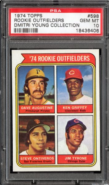1974 TOPPS #598 KEN GRIFFEY GEM MINT PSA 10 (1/2) - DMITRI YOUNG COLLECTION