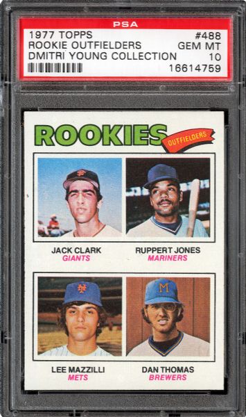  1977 TOPPS #488 JACK CLARK GEM MINT PSA 10 (1/7) - DMITRI YOUNG COLLECTION