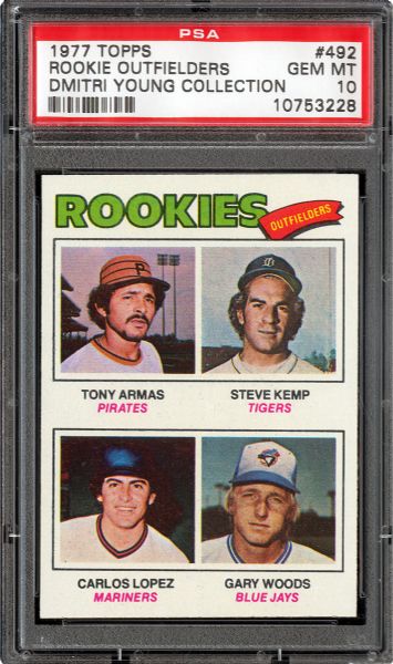 1977 TOPPS #492 TONY ARMAS GEM MINT PSA 10 (1/5) - DMITRI YOUNG COLLECTION