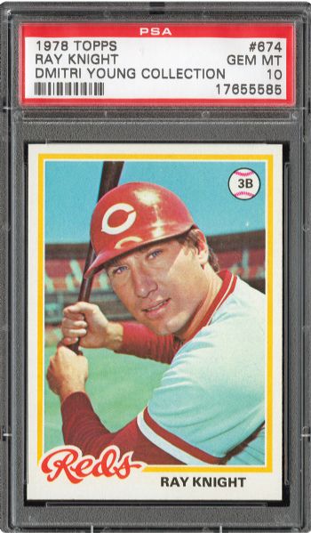 1978 TOPPS #674 RAY KNIGHT GEM MINT PSA 10 - DMITRI YOUNG COLLECTION