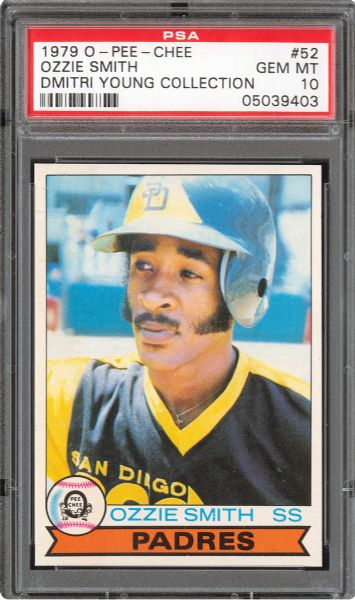 1979 OPC #52 OZZIE SMITH GEM MINT PSA 10 (1/2) - DMITRI YOUNG COLLECTION
