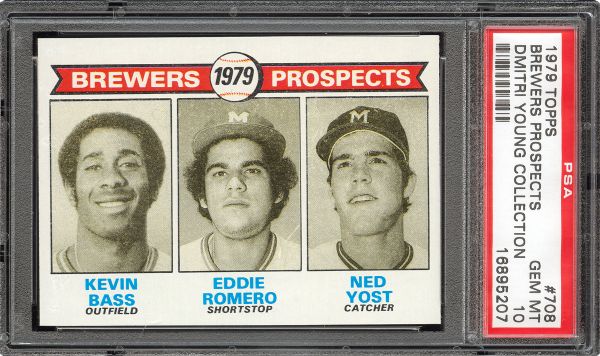 1979 TOPPS #708 KEVIN BASS GEM MINT PSA 10 - DMITRI YOUNG COLLECTION