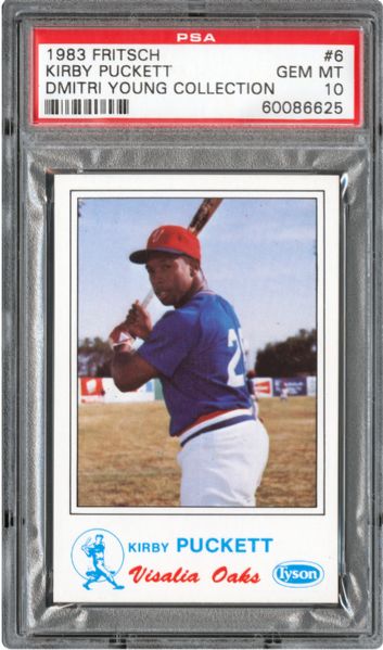1983 LARRY FRITSCH #6 KIRBY PUCKETT GEM MINT PSA 10 (1/6) - DMITRI YOUNG COLLECTION
