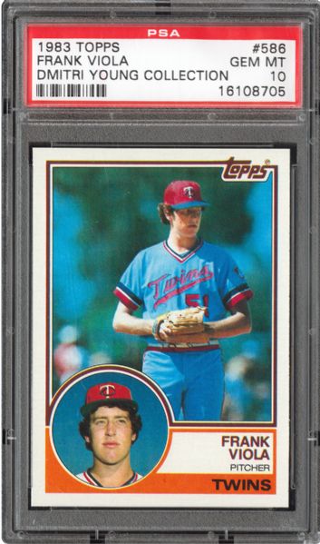 1983 TOPPS #586 FRANK VIOLA GEM MINT PSA 10 - DMITRI YOUNG COLLECTION