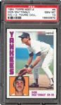 1984 TOPPS NESTLE #8 DON MATTINGLY GEM MINT PSA 10 - DMITRI YOUNG COLLECTION