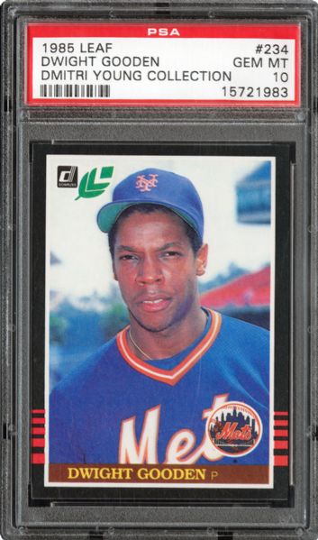 1985 LEAF #234 DWIGHT GOODEN GEM MINT PSA 10 (1/18) - DMITRI YOUNG COLLECTION
