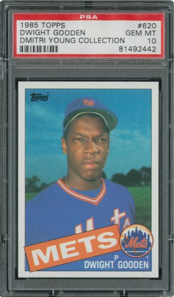1985 TOPPS #620 DWIGHT GOODEN GEM MINT PSA 10 - DMITRI YOUNG COLLECTION
