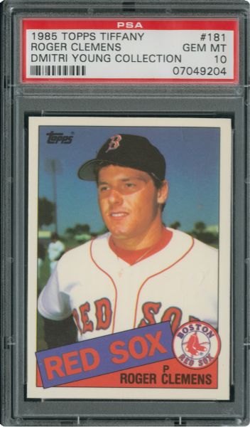 1985 TOPPS TIFFANY #181 ROGER CLEMENS GEM MINT PSA 10 - DMITRI YOUNG COLLECTION