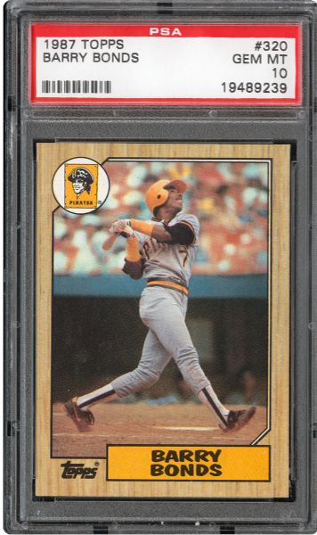1987 TOPPS #320 BARRY BONDS GEM MINT PSA 10 - DMITRI YOUNG COLLECTION