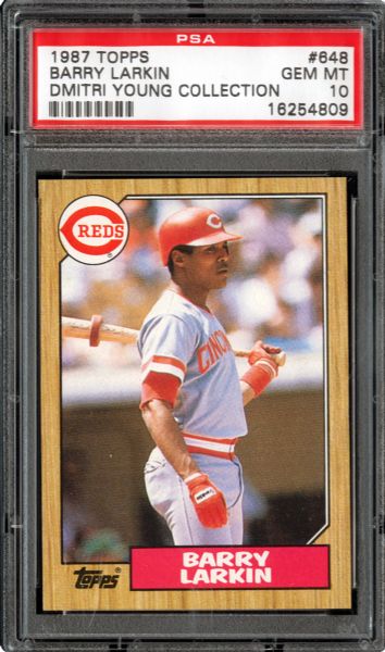 1987 TOPPS #648 BARRY LARKIN GEM MINT PSA 10 - DMITRI YOUNG COLLECTION