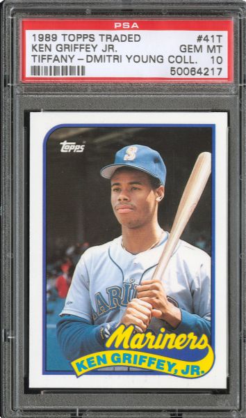 1989 TOPPS TRADED #41T KEN GRIFFEY JR. GEM MINT PSA 10 - DMITRI YOUNG COLLECTION
