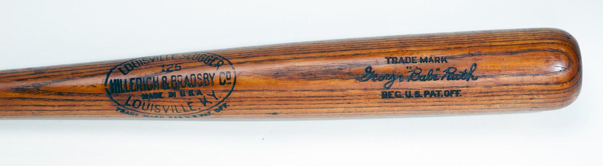 Yankees' baseball champion, Babe Ruth, preparing to bat at the