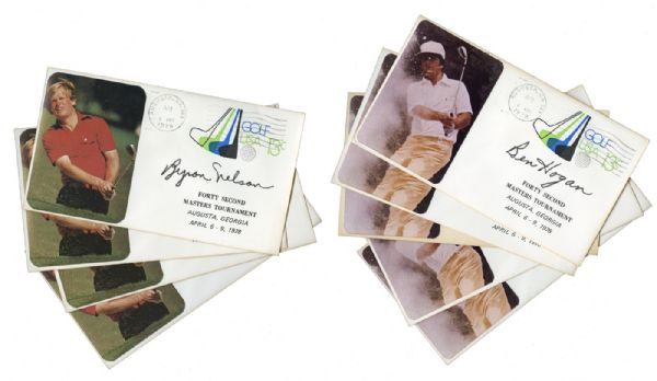4/6/78 BEN HOGAN (3) AND BYRON NELSON (6) SIGNED 42ND MASTERS TOURNAMENT ENVELOPES