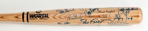 WORTH BAT SIGNED BY 22 INC GARVEY, WILLS, NEWCOMBE, AND REGGIE SMITH
