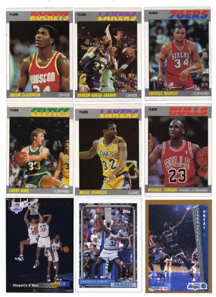 1987-88 FLEER BASKETBALL COMPLETE SET OF 132 PLUS 96 CARDS FROM OTHER MAKERS INC 16 SHAQUILLE ONEAL