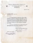 1943 BABE RUTH SIGNED NBC CONTRACT (LOA FROM RUTH FAMILY MEMBER)