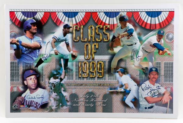 HALL OF FAME "CLASS OF 1999" AUTOGRAPHED INDUCTION POSTER 