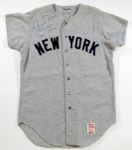 1968 MICKEY MANTLE AUTOGRAPHED NEW YORK YANKEES GAME WORN ROAD JERSEY ATTRIBUTED TO HIS 535TH (SECOND TO LAST) CAREER HOME RUN OFF DENNY MCLAIN (LOA FROM TOM CATAL) (MEARS A10)
