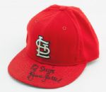 1982 ST LOUIS CARDINALS BRUCE SUTTER WORLD SERIES GAME WORN AND AUTOGRAPHED CAP