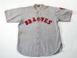 1933-34 WALLY BERGER BOSTON BRAVES GAME WORN ROAD JERSEY WITH POSSIBLE 1935 ATTRIBUTION TO BABE RUTH (BERGER FAMILY LOA, EX-DAVID WELLS COLLECTION)
