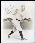 RARE NON-PERSONALIZED BABE RUTH AUTOGRAPHED 8X10 PHOTOGRAPH