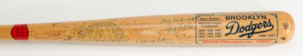 SIGNED BROOKLYN DODGERS BAT VINTAGE CLUB SERIES WITH CONNORS, SNIDER, PAFKO, AND 40 PLUS SIGNATURES