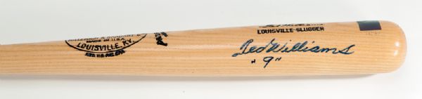 TED WILLIAMS SINGLE SIGNED BAT LIMITED EDITION GREEN DIAMOND CERTIFIED 29/40 - STEINER