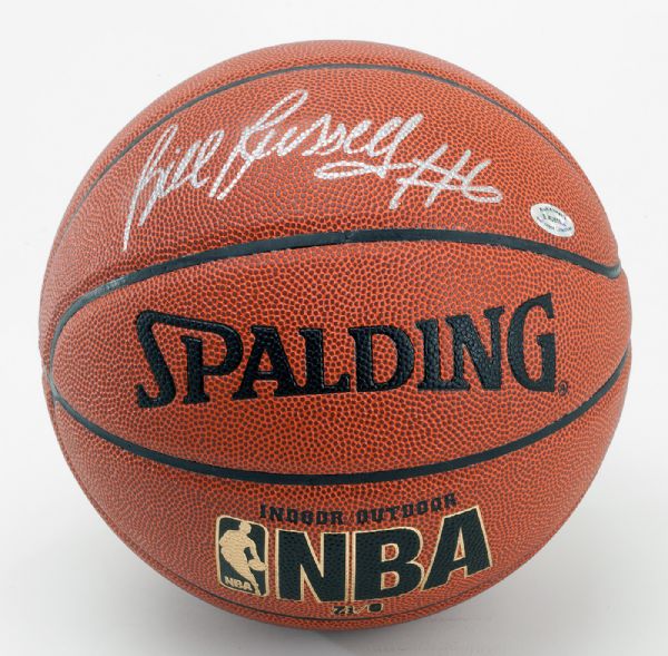 BILL RUSSELL SINGLE SIGNED BALL INSCRIBED "#6"