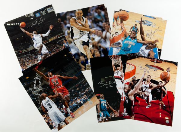 LOT OF (10) SINGLE SIGNED 16 X 20 PHOTOS (2) EACH BY TYREKE TYRUS PARKER PAUL ROY