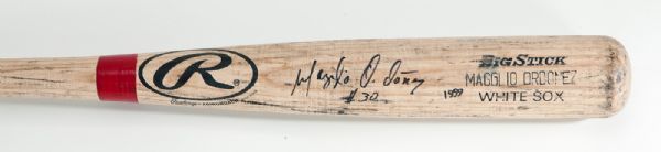 1999 MAGGLIO ORDONEZ SIGNED AND GAME USED RAWLINGS BAT (PSA/DNA GU 9.5)