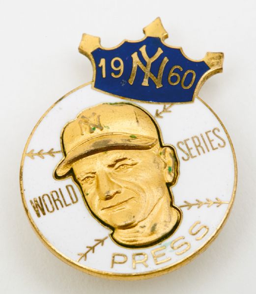 1960 NEW YORK YANKEES WORLD SERIES PRESS PIN