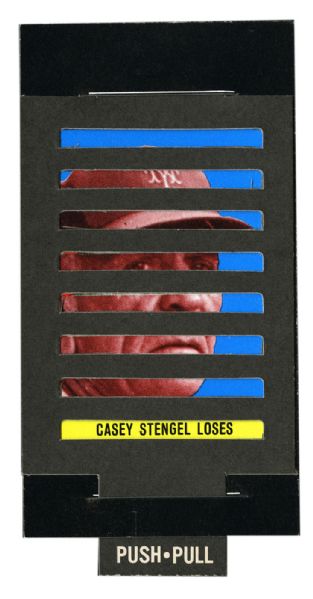 1965 TOPPS PUSH-PULL #19 CASEY STENGEL WINS/CASEY STENGEL LOSES