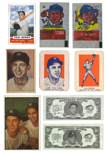 1951-1962 NEW YORK YANKEE LOT OF 13 - MOST HALL OF FAMERS