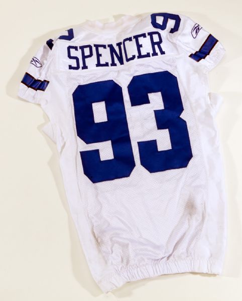 2010 ANTHONY SPENCER DALLAS COWBOYS GAME WORN JERSEY FULL LOA STEINER