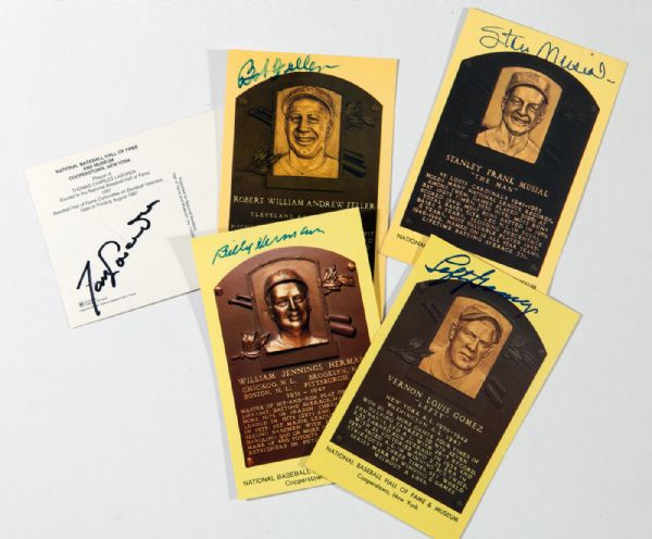 HALL OF FAME SIGNED POSTCARDS LOT OF 22 
