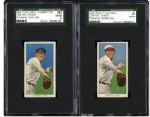 1909-1911 T206 LOT OF (2) SGC GRADED HAL CHASE (THROWING, DARK AND WHITE CAP)