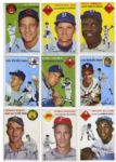 1954 TOPPS LOT OF 16 DIFFERENT INC. ROBINSON, SNIDER, FORD, SPAHN, ASHBURN
