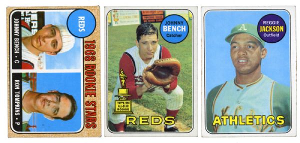 1968-69 TOPPS LOT OF 3 BENCH (2), R. JACKSON