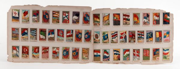 1890 N10 ALLEN & GINTER FLAGS OF ALL NATIONS (2ND SERIES) COMPLETE SET OF 50