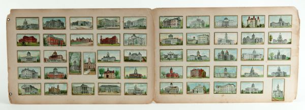 1889 N14 ALLEN & GINTER GENERAL GOVERNMENT AND STATE CAPITOL BUILDINGS OF THE UNITED STATES COMPLETE SET OF 50
