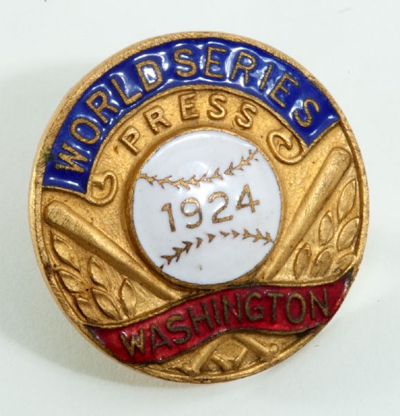 1924 WASHINGTON SENATORS WORLD SERIES PRESS PIN
