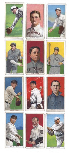 1909-11 T206 LOT OF 83 (10 DIFFERENT BACKS)