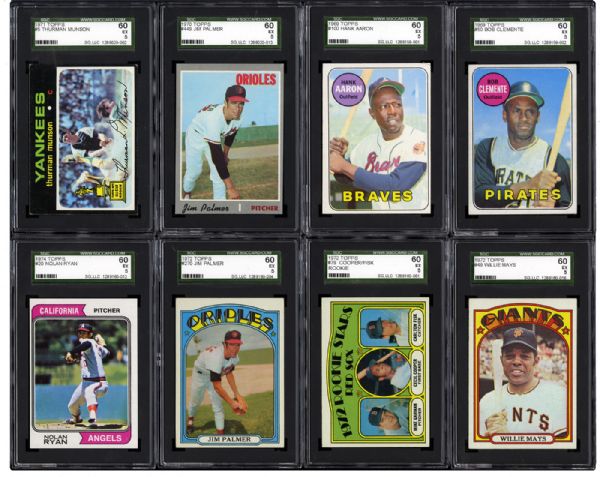 1969 THROUGH 1974 EX SGC 60 HALL OF FAME AND STAR LOT OF 8