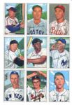 1952 BOWMAN BASEBALL COMPLETE LAST SERIES (#181-252) INC. MUSIAL AND MAYS