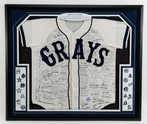 NEGRO LEAGUES MULTI SIGNED REPLICA JERSEY WITH OVER 200 SIGNATURES